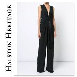 NWT Halston Heritage Black Jumpsuit
